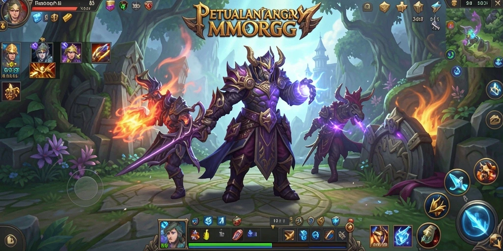 Tangkapan layar utama 3446 menampilkan aksi pertarungan dalam dunia MMORPG.