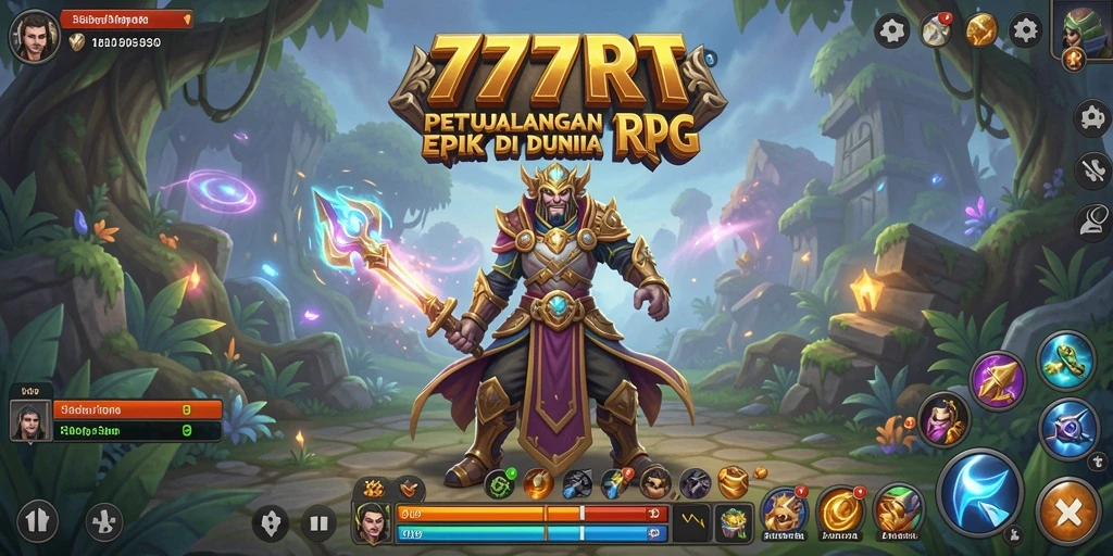Tampilan gameplay RPG yang menarik dan penuh aksi di 777RT.