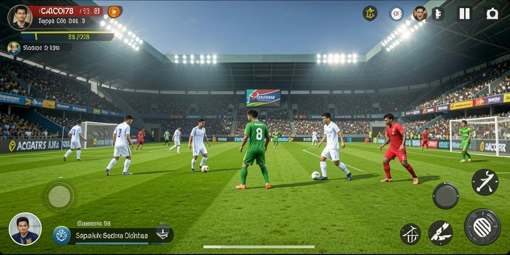 Tampilan permainan <strong>CACOR78</strong> yang memukau dan penuh aksi sepak bola.