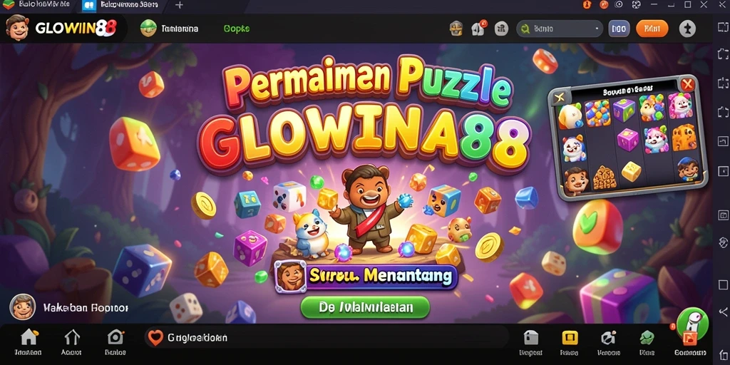 Screenshot gameplay GLOWIN88 dengan puzzle yang menantang dan menarik.