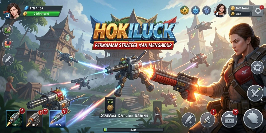 Screenshot HOKILUCK menampilkan pertempuran strategi yang mendebarkan.