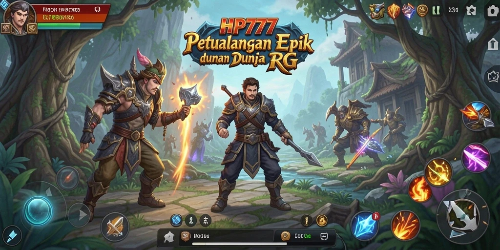 Tangkapan layar gameplay HP777 menampilkan aksi petualangan RPG yang seru.