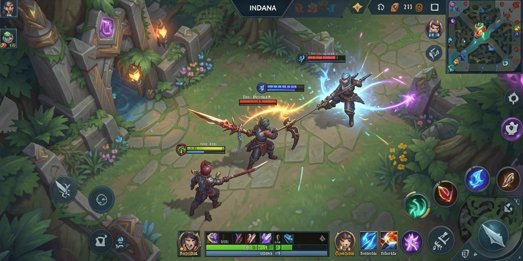 Tampilan gameplay seru dan strategis di INDAAA.