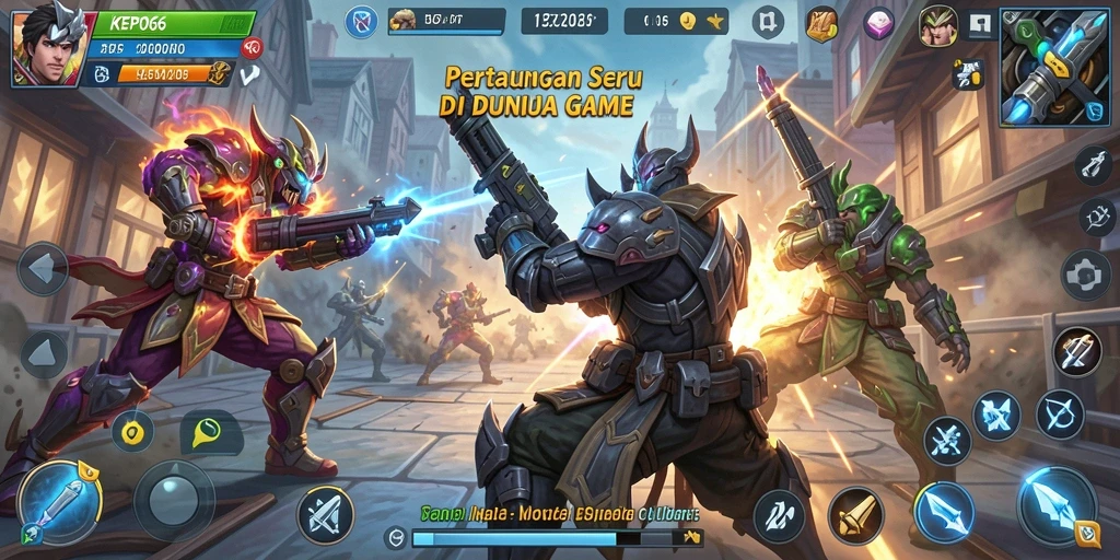 Gameplay KEPO66 menampilkan pertarungan seru antara karakter yang kuat.