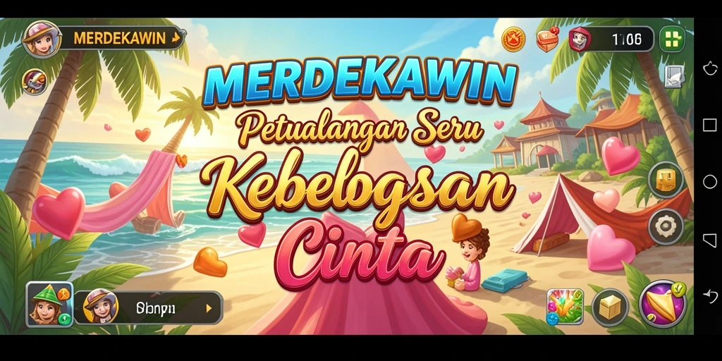 Tangkapan layar menunjukkan gameplay petualangan menakjubkan di MERDEKAWIN.