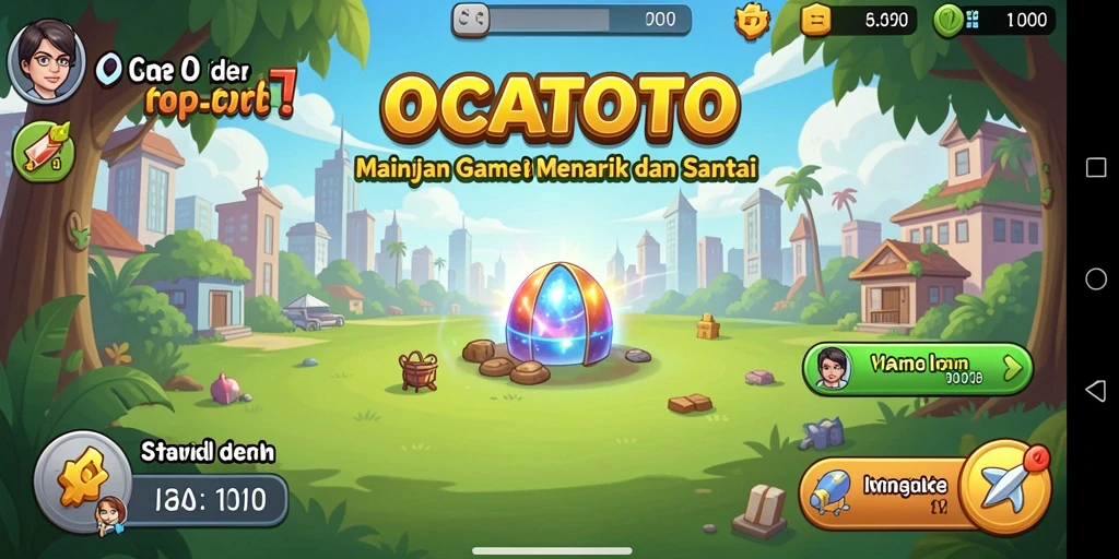 Screenshot gameplay OCATOTO menampilkan karakter aktif dalam dunia Idle.