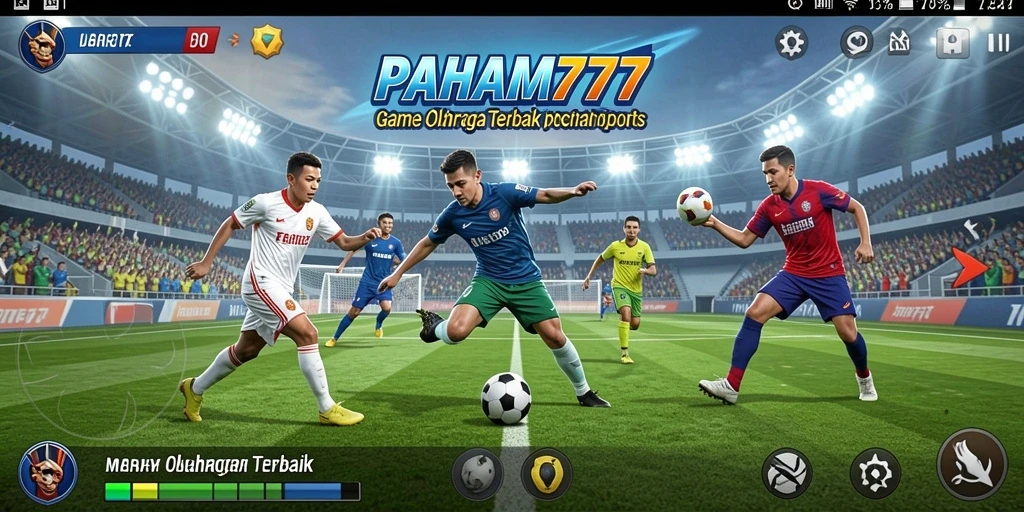 Tangkapan layar utama PAHAM777 yang menunjukkan gameplay mendebarkan olahraga.