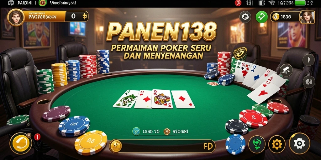 Tampilan gameplay seru dalam aplikasi poker PANEN138.