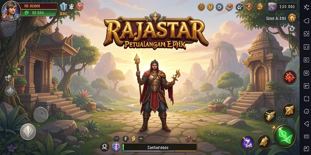 Tangkapan layar menunjukkan aksi seru dalam permainan RAJASTAR.
