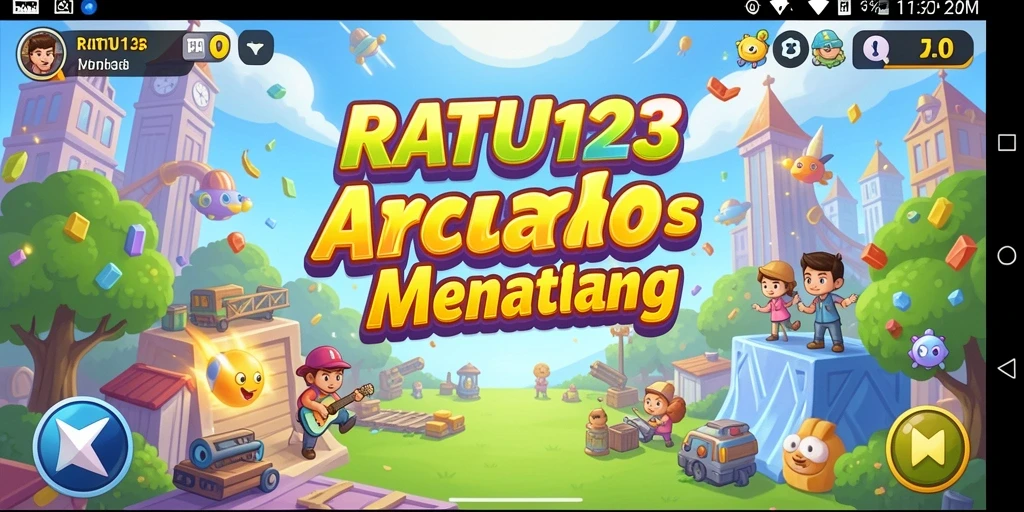 Screenshot utama RATU123 menampilkan serunya gameplay Arcade yang menantang.
