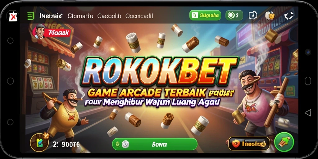 Tampilan menarik dari gameplay ROKOKBET dengan berbagai tantangan Arcade.