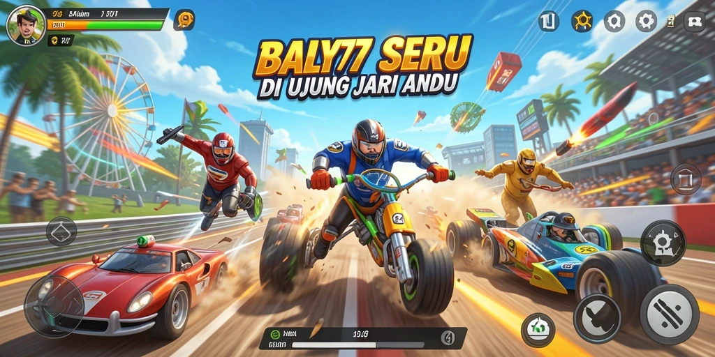 Gameplay seru di SKY77 dengan balapan mendebarkan.