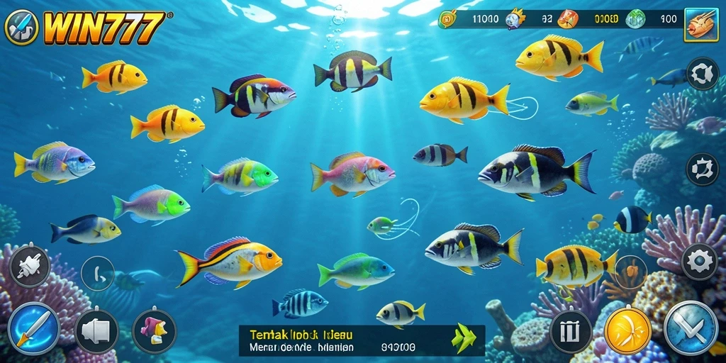 Screenshot menunjukkan gameplay seru Tembak Ikan yang memikat.