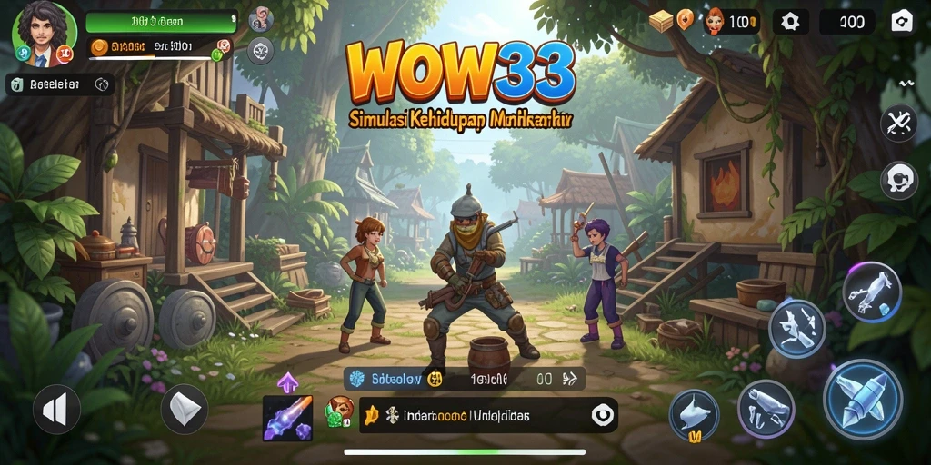 Tangkapan layar WOW33 dengan tampilan gameplay yang menarik dan dinamis.